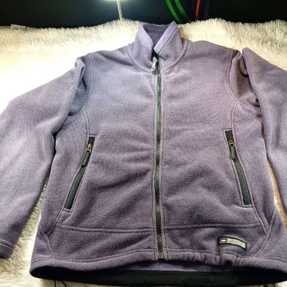 REI Polartec Fleece Outerwear Zip- Up Plum Color. 4 Pockets Toggle Waist Medium. - Picture 5 of 15